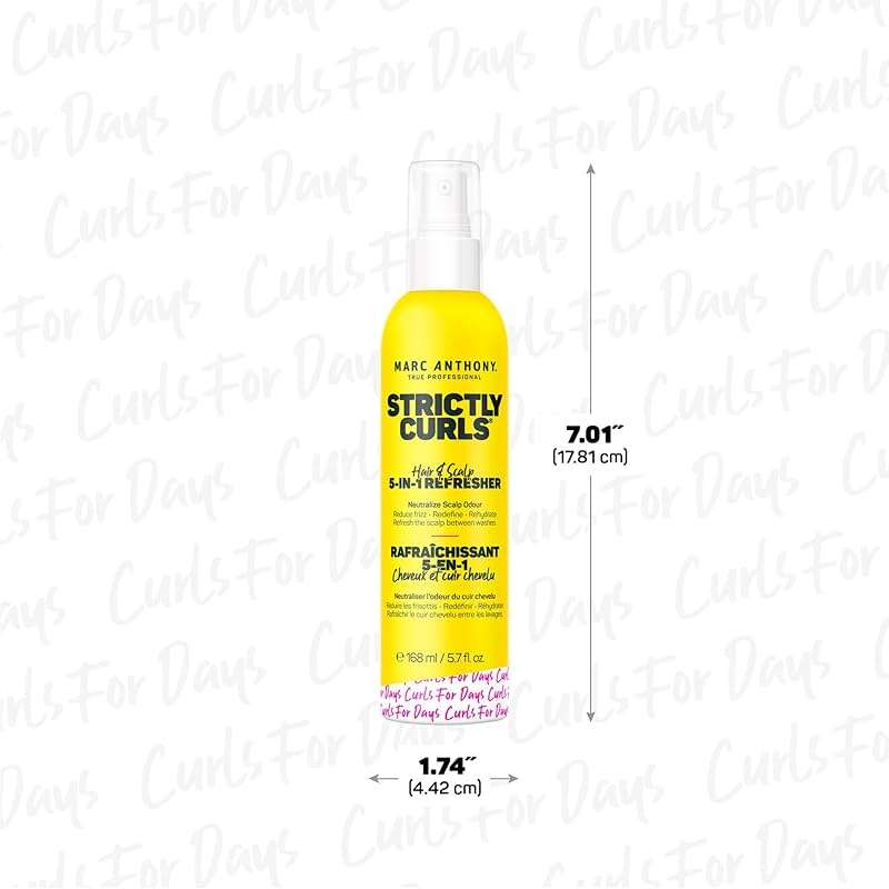 Marc Anthony Strictly Curls Hairspray For Curly Hair, 5-In-1 Refresher - Nourishing Formula For Moisturized, Refreshed & Healthy Scalp & Hair From Root To Tip - 5.7 fl oz - Image 3