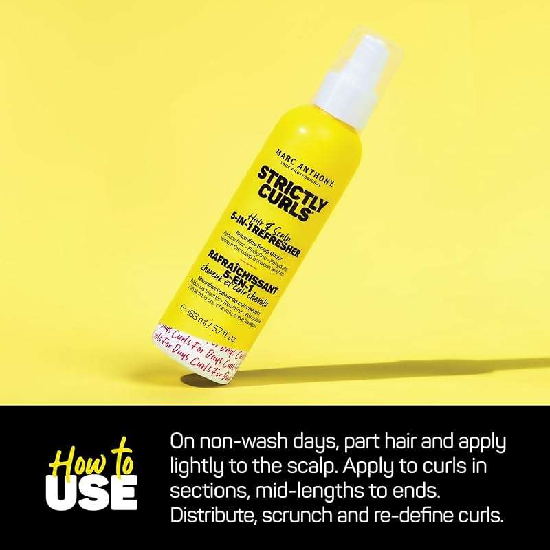 Marc Anthony Strictly Curls Hairspray For Curly Hair, 5-In-1 Refresher - Nourishing Formula For Moisturized, Refreshed & Healthy Scalp & Hair From Root To Tip - 5.7 fl oz - Image 7