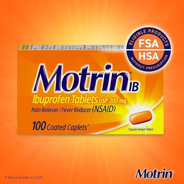 Motrin IB Ibuprofen Tablets, Pain Reliever, Temporarily Reduces Fever and Relieves Minor Pain, Muscle Aches, Headache, Backache, Nonsteroidal Anti-Inflammatory Drug, 200 Mg, 225 Count Value Size - Image 2