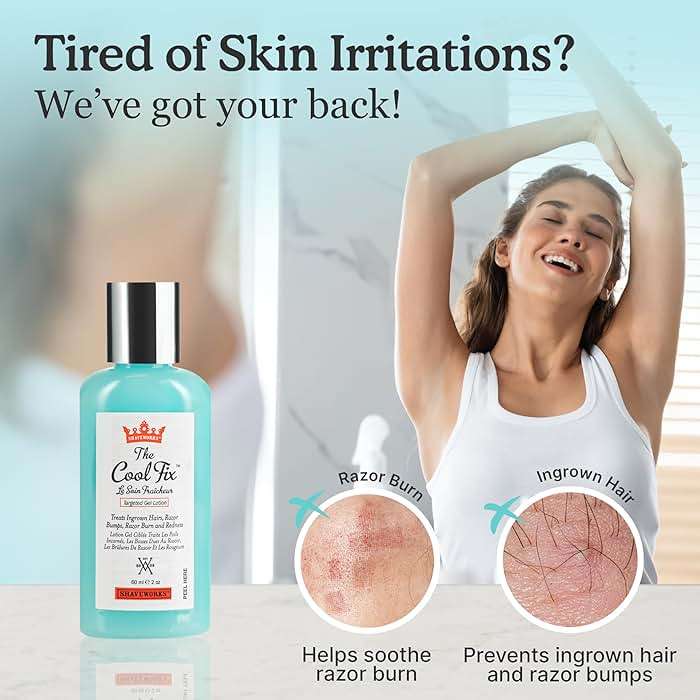 Shaveworks The Cool Fix Aftershave for Women: Pubic Hair Removal, Razor Bumps, Razor Burns, Ingrown Hair Treatment – After Shaving Post Waxing Bikini Area Moisturizing Skin Care Gel 2 Fl Oz - Image 2