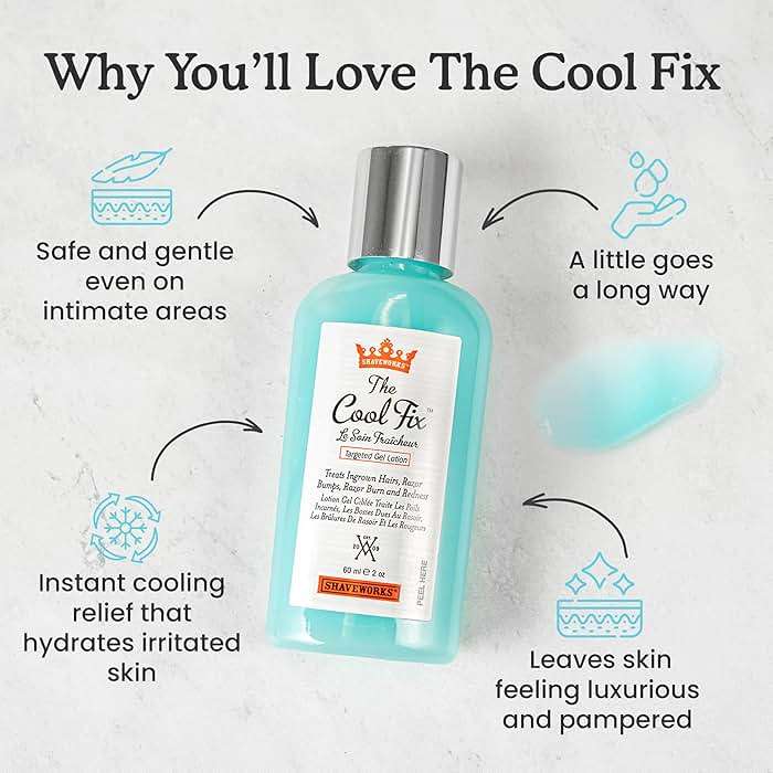Shaveworks The Cool Fix Aftershave for Women: Pubic Hair Removal, Razor Bumps, Razor Burns, Ingrown Hair Treatment – After Shaving Post Waxing Bikini Area Moisturizing Skin Care Gel 2 Fl Oz - Image 3