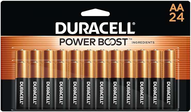 Duracell Coppertop AA Batteries with Power Boost Ingredients, 24 Count Pack Double A Battery with Long-lasting Power, Alkaline AA Battery for Household and Office Devices - Image 1