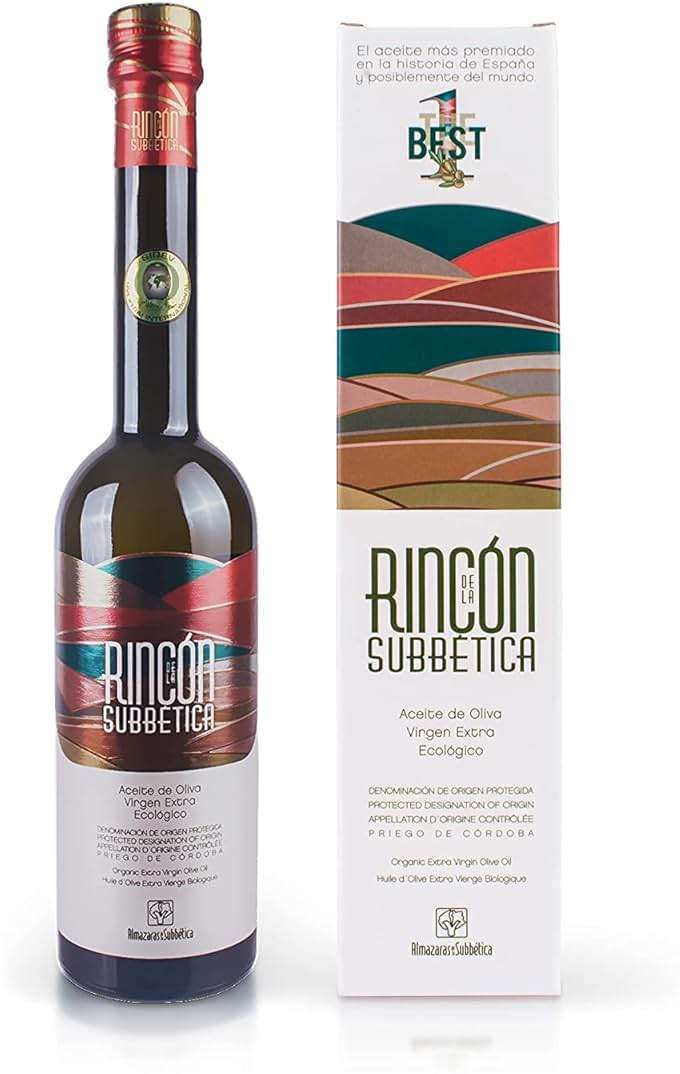 Rincon De La Subbetica- Award Winning, Organic Cold Pressed EVOO Extra Virgin Olive Oil, 16.9-Ounce Glass Bottle - Image 1
