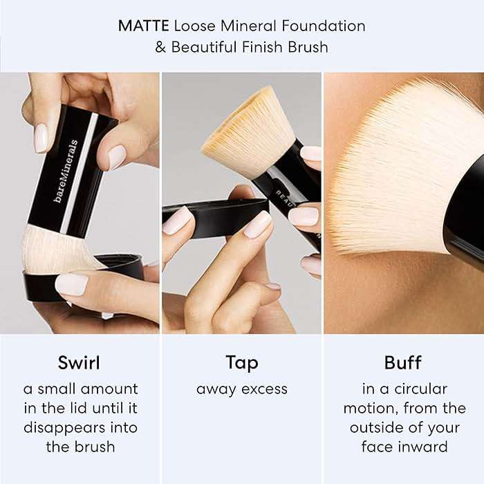 bareMinerals Original Matte Loose Powder Foundation SPF 15, Clean Mineral Powder Face Makeup, Sheer-to-Full Coverage, Reduces Shine, Dermatologist-Tested, Skin-improving Makeup For Sensitive Skin - Image 9