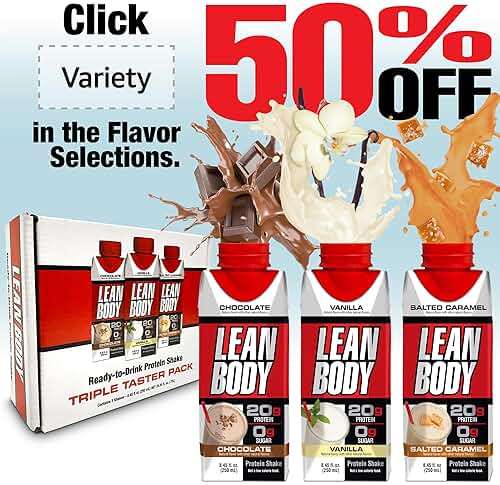 Labrada Lean Body Ready-to-Drink Strawberry Protein Shake, Bottle, 40g Protein, Whey Blend, 0 Sugar, Gluten Free, 22 Vitamins & Minerals, 17 Ounce (Recyclable Carton & Lid - Pack of 12) - Image 4