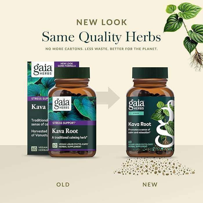 Gaia Herbs Kava Root - Helps Sustain a Sense of Calm & Relaxation During Times of Stress*- Made with Noble Kava Cultivars - 60 Vegan Liquid Phyto-Caps (60 Servings) - Image 6