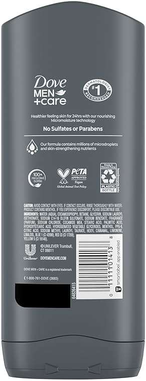 DOVE Men + Care Body Wash and Face for Fresh, Healthy-Feeling Skin Extra Fresh Cleanser That Effectively Washes Away Bacteria While Nourishing Your 13.5 oz - Image 2