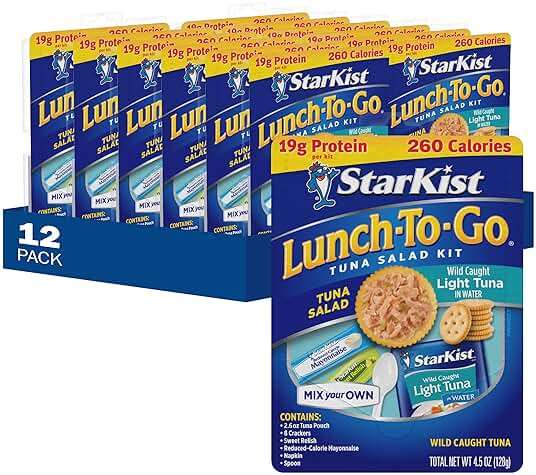 StarKist Lunch-To-Go Mix Your Own Tuna Salad, Chunk Light Tuna Pouch, 4.5 Ounce Kit, 12 Pack - Image 1