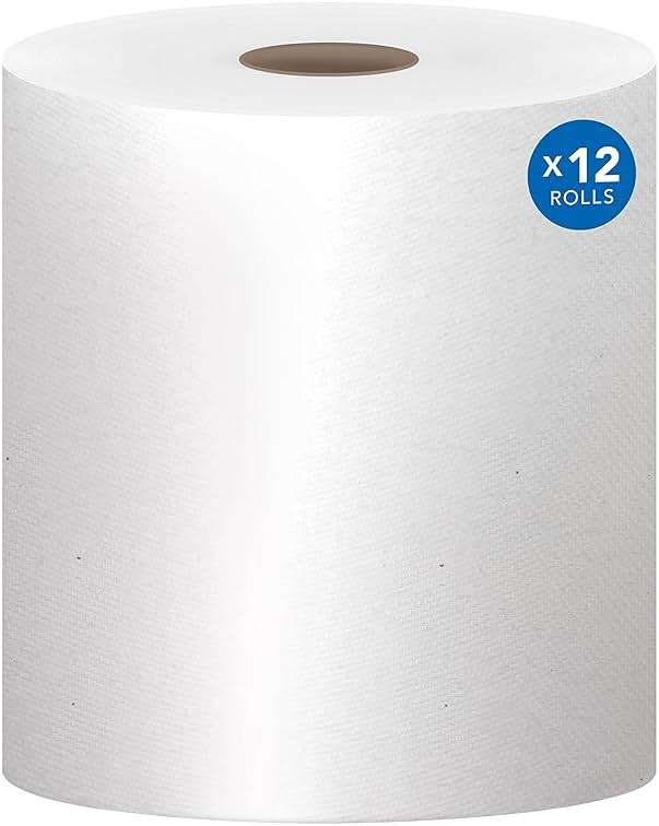 Scott Professional Essential Universal Hard Roll Paper Towels, Bulk (01040), Hardwound 1.5' Core, Absorbency Pockets, White (12 Rolls at 800' Each, 9,600'/Case) - Image 1
