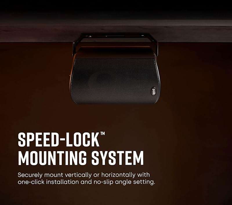 Polk Audio Atrium 4 Weatherproof Outdoor Speakers with Powerful Bass (Pair, Black), All-Weather Durability, Broad Sound Coverage, Speed-Lock Mounting System - Image 3
