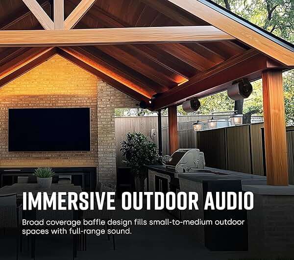 Polk Audio Atrium 4 Weatherproof Outdoor Speakers with Powerful Bass (Pair, Black), All-Weather Durability, Broad Sound Coverage, Speed-Lock Mounting System - Image 5
