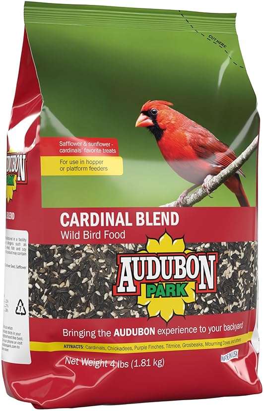 Audubon Park Cardinal Blend Wild Bird Food, Cardinal Bird Seed for Outside Feeders, 4-Pound Bag - Image 3