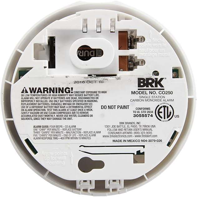 FIRST ALERT Carbon Monoxide Alarm | BRK CO250 Battery Operated Carbon Monoxide Detector With 9-Volt Battery & Two Silence Features - Image 3