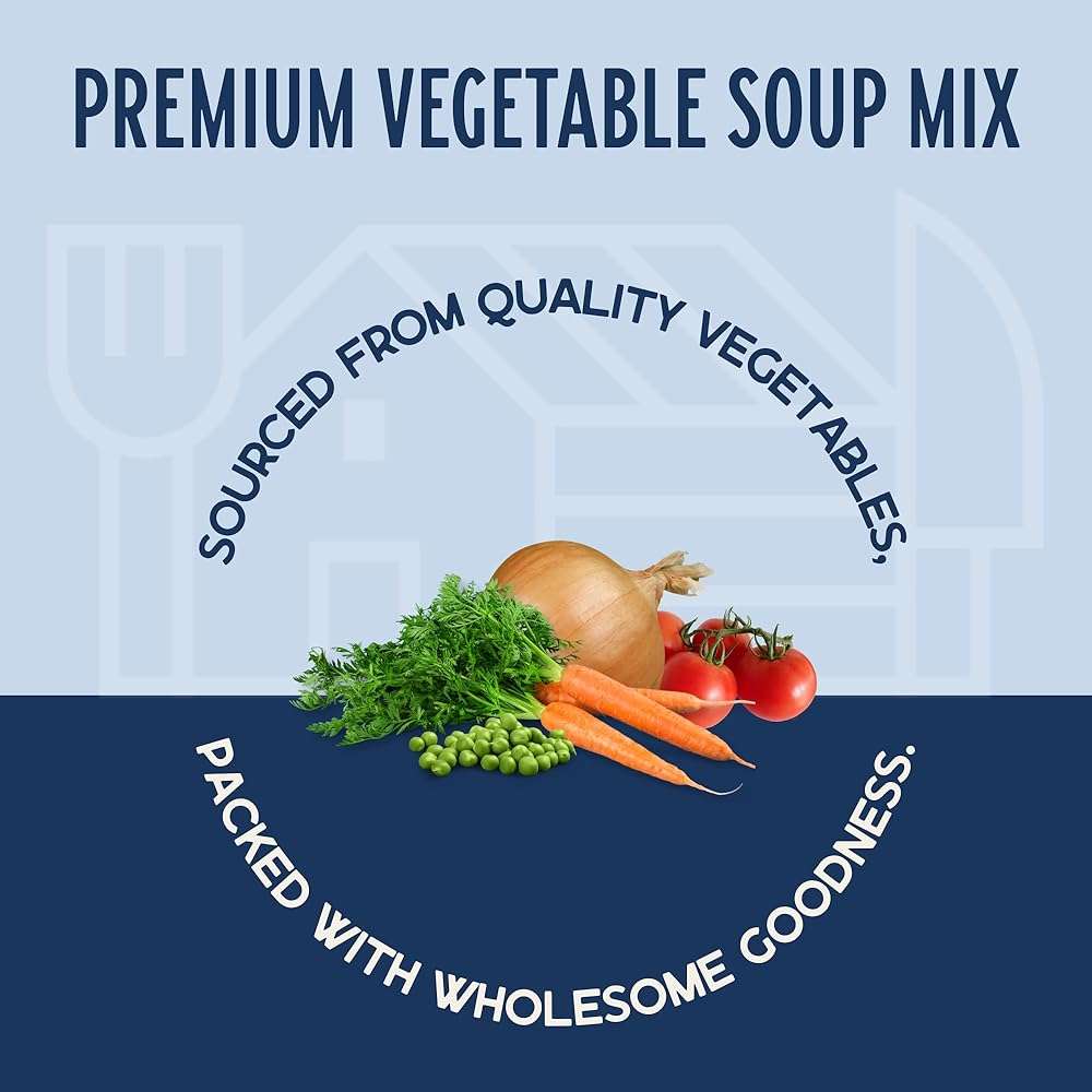 Harmony House Premium Vegetable Soup Mix - Dehydrated Vegetables for Cooking, Camping, Emergency Supply and More (9 oz, Quart Size Jar) - Image 4