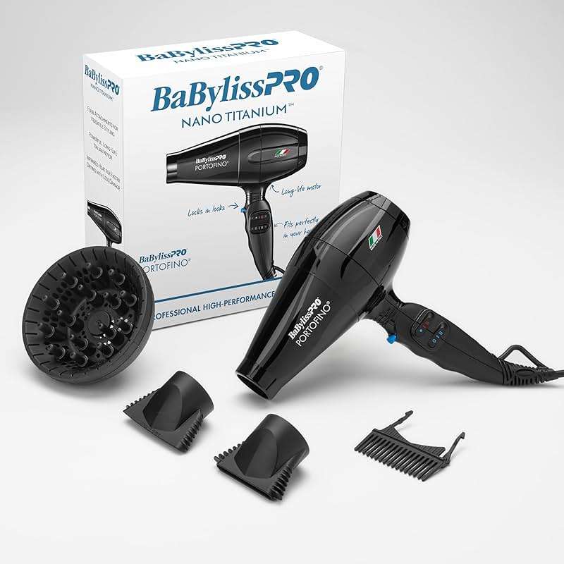 BaBylissPRO Nano Titanium Italian Portofino Hair Dryer - Professional 2000 Watt Blow Dryer - Image 6