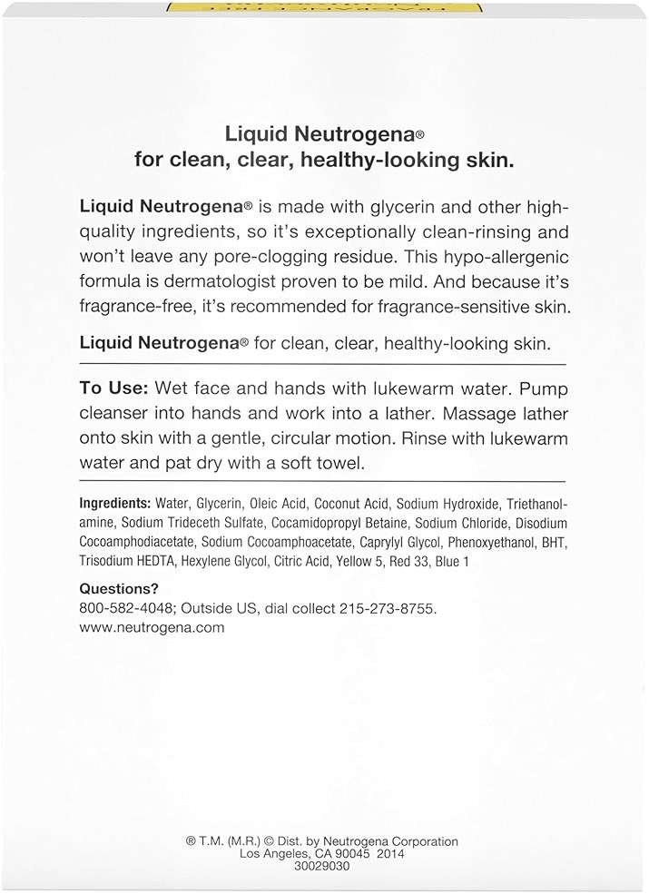 Neutrogena Liquid Gentle Foaming Face Wash with Glycerin, Oil-Free & Hypoallergenic Skin Care Cleanser, Fragrance-Free Moisturizing Facial Cleanser for Daily Use, 8 fl. oz - Image 8