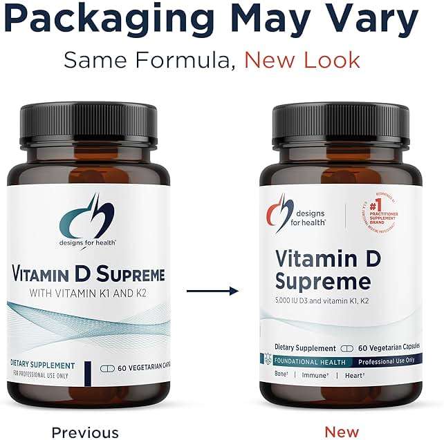 Designs for Health Vitamin D Supreme - Vitamin D 5000 IU with 2000mcg Vitamin K as MK4 for Bone Health, Heart Health, Mood & Immune Support - Vitamin D3 Enhanced with GG Supplement (60 Capsules) - Image 5