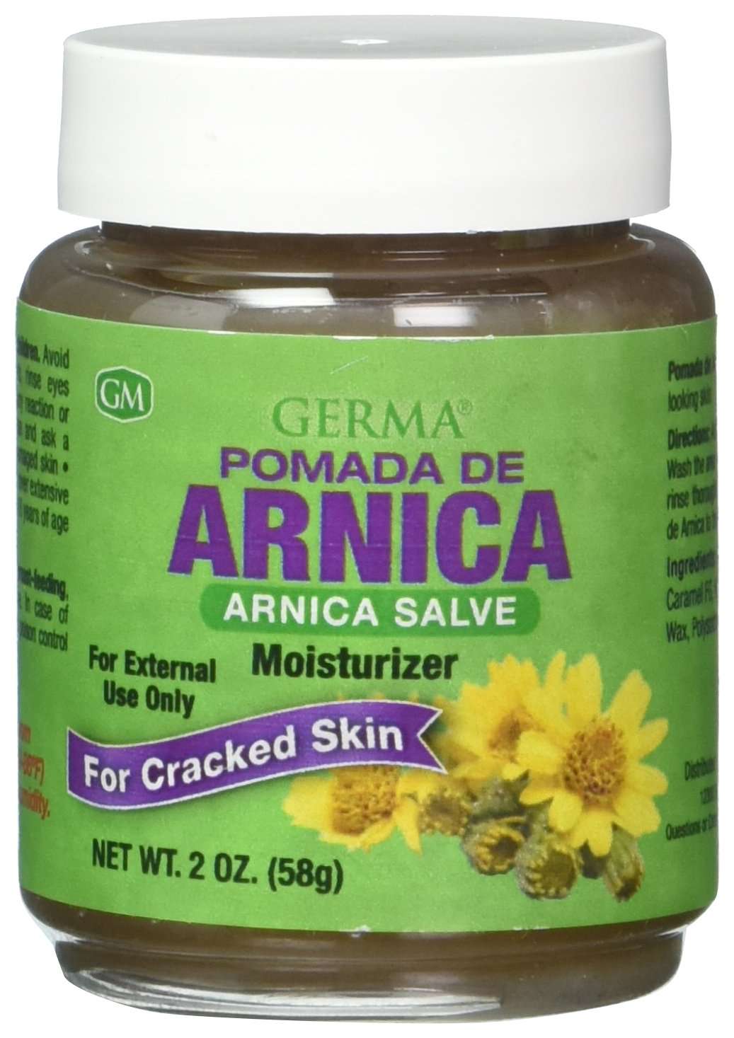 Germa™ Arnica Ointment (Black) Cracked Dry Skin, Bruises, Pain - Pomada Arnica Salve Negra - 2oz - Image 1