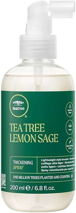 Tea Tree Lemon Sage Thickening Spray, Builds Body + Boosts Volume, For Fine Hair - Image 1