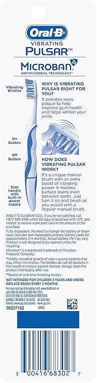 Oral-B Pulsar Pro-Health Expert Clean, Battery electric toothbrush, 2 count MEDIUM toothbrush pack, removes plaque, travel essentials tooth brush - Image 11
