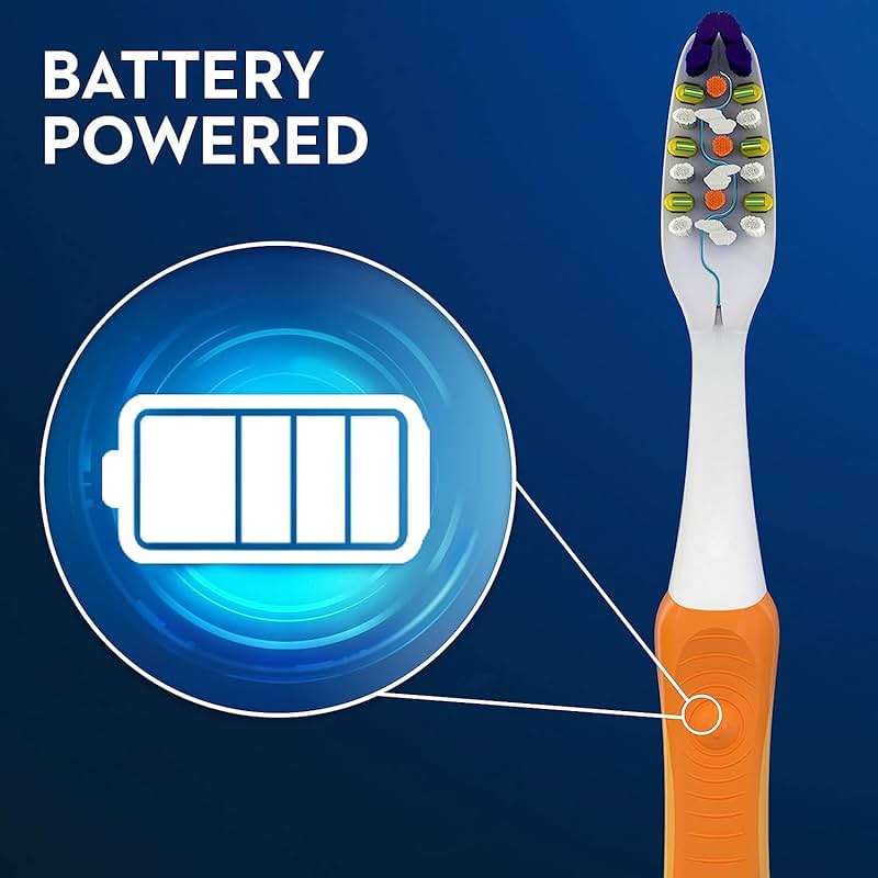 Oral-B Pulsar Pro-Health Expert Clean, Battery electric toothbrush, 2 count MEDIUM toothbrush pack, removes plaque, travel essentials tooth brush - Image 6