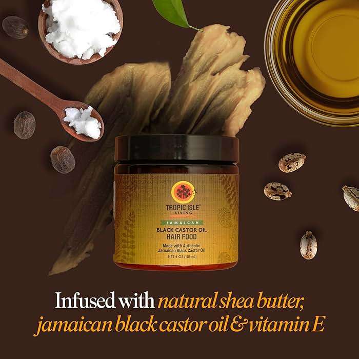 All Natural Black Castor Oil Hair Food | moisturize, thicken, strengthen & increase hair growth | Traditional Handmade Jamaican Black Castor Oil | Strong hair roots, scalp & hair growth - 4oz - Image 2