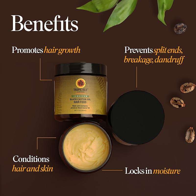 All Natural Black Castor Oil Hair Food | moisturize, thicken, strengthen & increase hair growth | Traditional Handmade Jamaican Black Castor Oil | Strong hair roots, scalp & hair growth - 4oz - Image 3