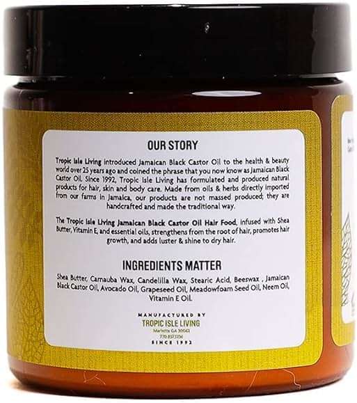 All Natural Black Castor Oil Hair Food | moisturize, thicken, strengthen & increase hair growth | Traditional Handmade Jamaican Black Castor Oil | Strong hair roots, scalp & hair growth - 4oz - Image 8