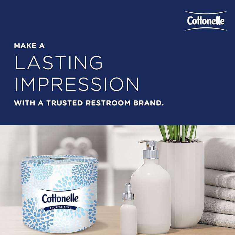 Cottonelle Professional Standard Roll Toilet Paper, Bulk (13135), 2-Ply, White, Compact for Easy Storage (20 Rolls of 451 Sheets, 9,020 Sheet Total) - Image 3
