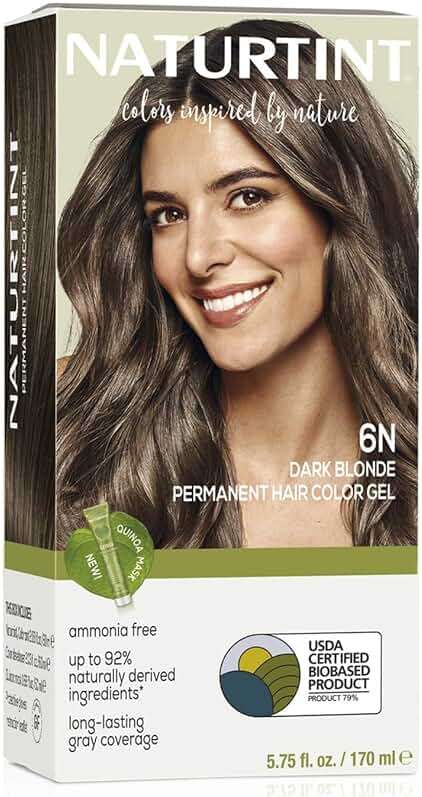 Naturtint 6N Dark Blonde Permanent Hair Color (Pack of 1), Ammonia Free, Vegan, Cruelty Free, up to 100% Gray Coverage, Long Lasting Results (Packaging may vary) - Image 1