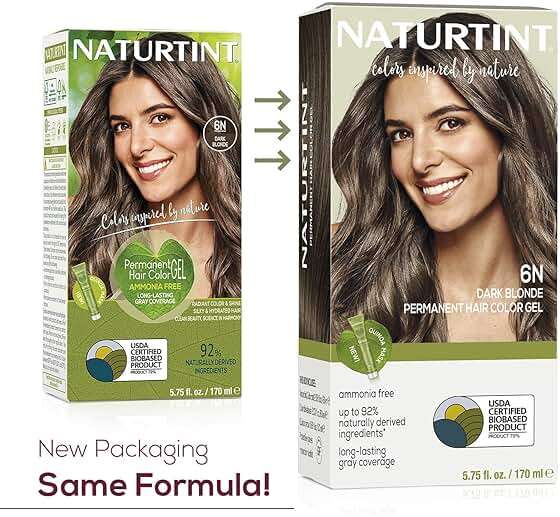 Naturtint 6N Dark Blonde Permanent Hair Color (Pack of 1), Ammonia Free, Vegan, Cruelty Free, up to 100% Gray Coverage, Long Lasting Results (Packaging may vary) - Image 2