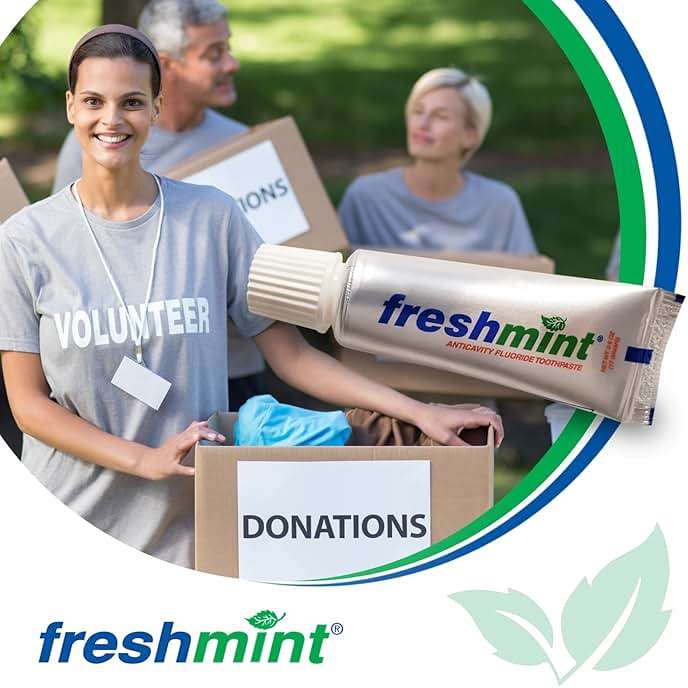 144 Tubes of Freshmint 0.6 oz. Anticavity Fluoride Toothpaste, Metallic Tube, Tubes do not have Individual Boxes for Extra Savings, Travel Size - Image 4