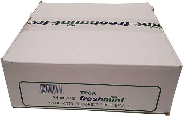144 Tubes of Freshmint 0.6 oz. Anticavity Fluoride Toothpaste, Metallic Tube, Tubes do not have Individual Boxes for Extra Savings, Travel Size - Image 7