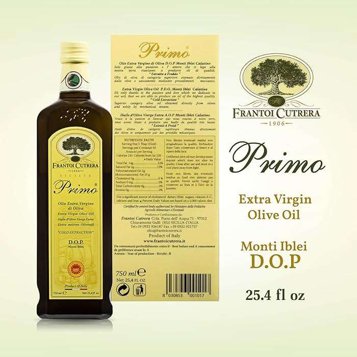 Frantoi Cutrera Primo Cold Extracted Italian Extra Virgin Olive Oil Cold Pressed, Polyphenol Rich Olive Oil, Authentic Certified DOP Sicilian EVOO Imported From Italy, 25.4 fl oz (Pack of 1) - Image 2