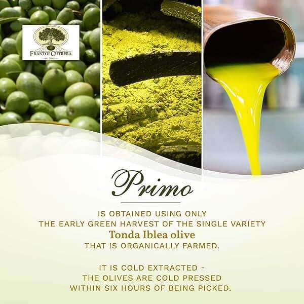 Frantoi Cutrera Primo Cold Extracted Italian Extra Virgin Olive Oil Cold Pressed, Polyphenol Rich Olive Oil, Authentic Certified DOP Sicilian EVOO Imported From Italy, 25.4 fl oz (Pack of 1) - Image 5