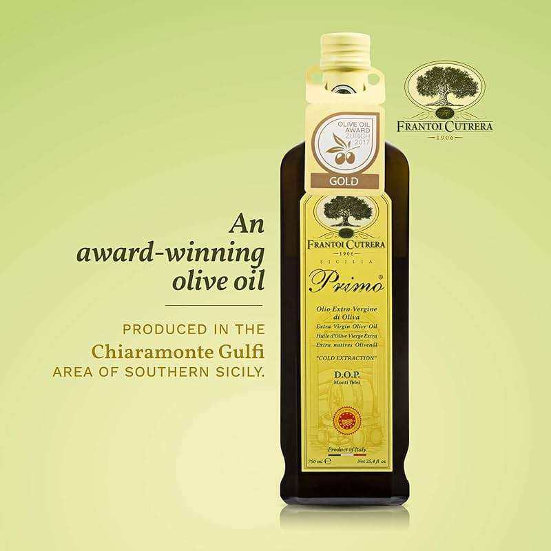 Frantoi Cutrera Primo Cold Extracted Italian Extra Virgin Olive Oil Cold Pressed, Polyphenol Rich Olive Oil, Authentic Certified DOP Sicilian EVOO Imported From Italy, 25.4 fl oz (Pack of 1) - Image 6