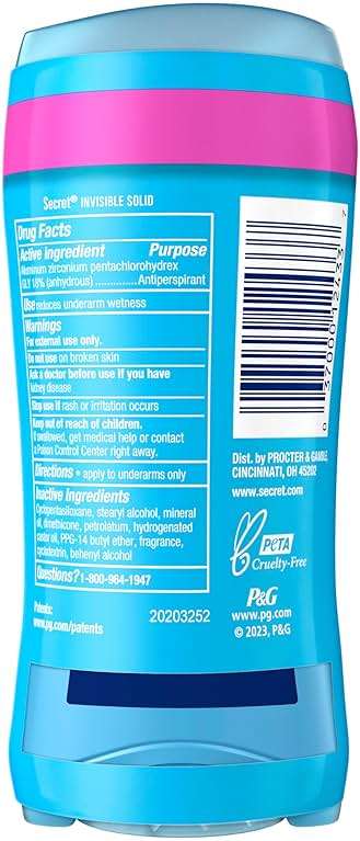Secret Antiperspirant and Deodorant for Women, 24hr Sweat & Odor Protection, PH Balanced Protection, Gentle on Skin, Invisible Solid, Shower Fresh Scent, 2.6 oz (Pack of 2) - Image 9