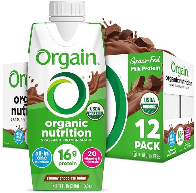 Orgain Organic Nutritional Shake, Creamy Chocolate Fudge - Meal Replacement, 16g Protein, 20 Vitamins & Minerals, Gluten & Soy Free, Kosher, Non-GMO, Packaging May Vary, 11 Fl Oz (Pack of 12) - Image 1