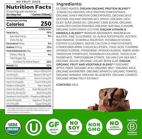 Orgain Organic Nutritional Shake, Creamy Chocolate Fudge - Meal Replacement, 16g Protein, 20 Vitamins & Minerals, Gluten & Soy Free, Kosher, Non-GMO, Packaging May Vary, 11 Fl Oz (Pack of 12) - Image 2