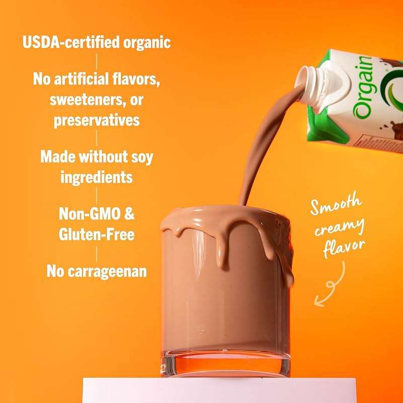 Orgain Organic Nutritional Shake, Creamy Chocolate Fudge - Meal Replacement, 16g Protein, 20 Vitamins & Minerals, Gluten & Soy Free, Kosher, Non-GMO, Packaging May Vary, 11 Fl Oz (Pack of 12) - Image 6