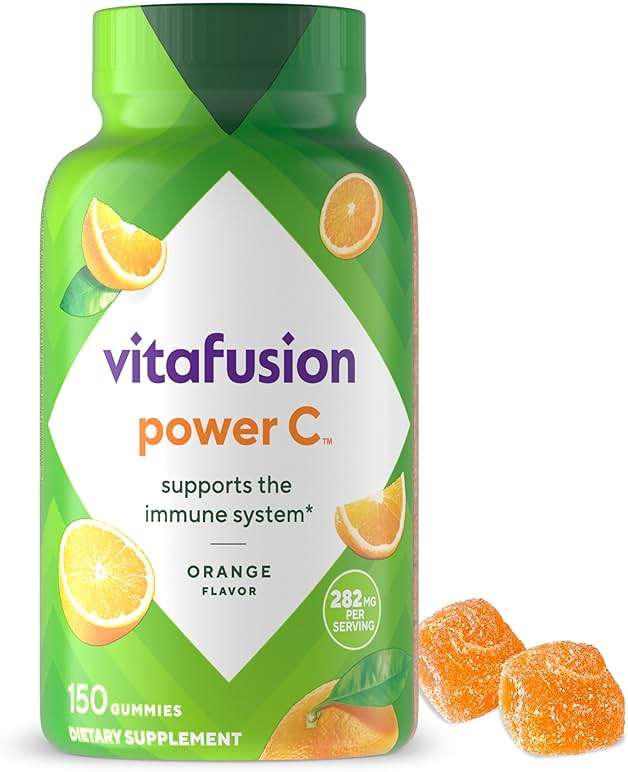 Vitafusion Power C Vitamin C Gummies for Immune Support, Orange Flavored, 282 mg Vitamin C, America’s Number 1 Gummy Vitamin Brand, 50 Day Supply, 150 Count - Image 1