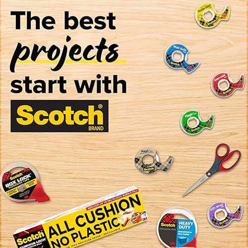 Scotch Transparent Tape, 1 Inch Core, Refills, 3/4 in. x 1,000 in., 24 Clear Tape Refill Rolls - Image 9