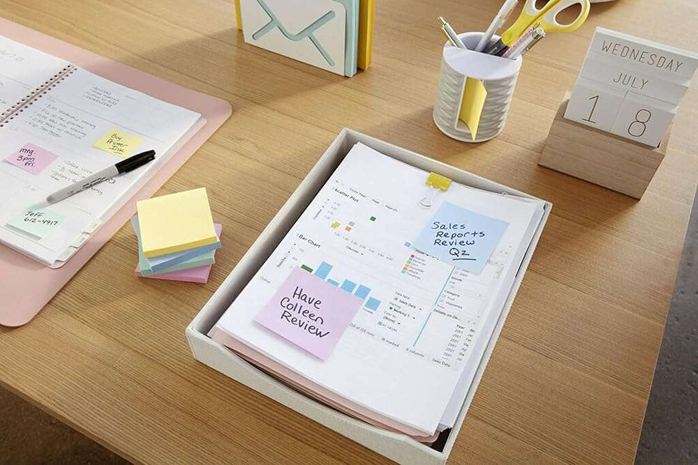 Post-it Greener Notes, 3x3 in, 24 Pads, America's #1 Favorite Sticky Notes, Sweet Sprinkles Collection, Pastel Colors, Clean Removal, 100% Recycled Material (654R-24CP-AP) - Image 5