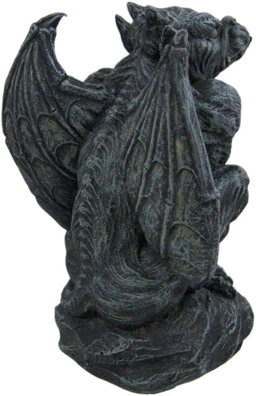 Poised Protector Winged Gargoyle Statue Guardian - Image 2