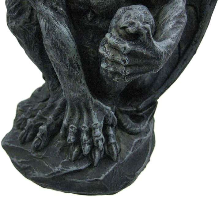 Poised Protector Winged Gargoyle Statue Guardian - Image 4