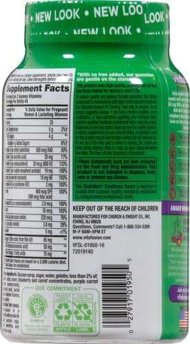 vitafusion PreNatal Gummy Vitamins, Raspberry Lemonade Flavor, Prenatal Vitamin Supplement for Women with Folate and DHA, 45 Day Supply, 90 Count - Image 3