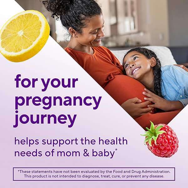 vitafusion PreNatal Gummy Vitamins, Raspberry Lemonade Flavor, Prenatal Vitamin Supplement for Women with Folate and DHA, 45 Day Supply, 90 Count - Image 5