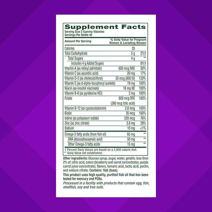 vitafusion PreNatal Gummy Vitamins, Raspberry Lemonade Flavor, Prenatal Vitamin Supplement for Women with Folate and DHA, 45 Day Supply, 90 Count - Image 6