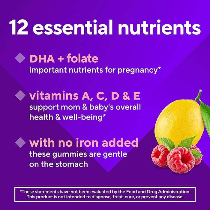 vitafusion PreNatal Gummy Vitamins, Raspberry Lemonade Flavor, Prenatal Vitamin Supplement for Women with Folate and DHA, 45 Day Supply, 90 Count - Image 8