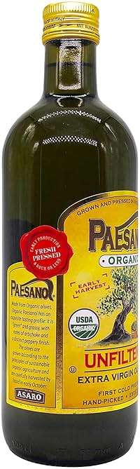 Paesanol ORGANIC UNFILTERED Extra Virgin Olive Oil 33.8 Fl Oz Glass - Image 9